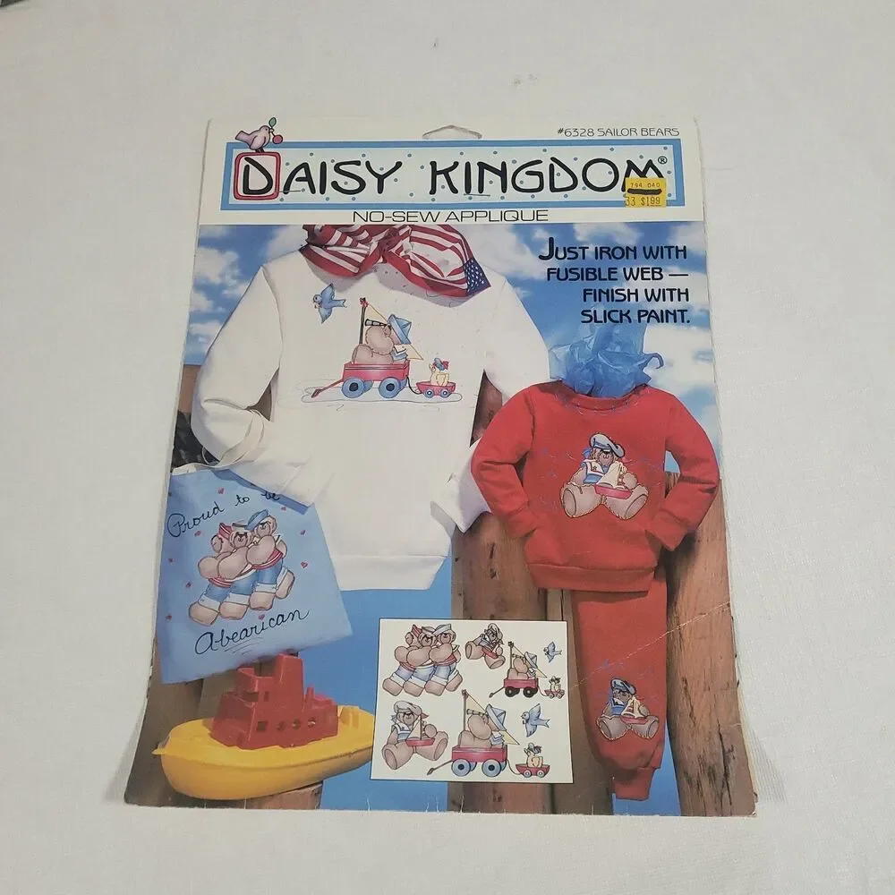 Vtg Daisy‎ Kingdom Lot 14 Fabric Appliques Cut Outs Rub On Transfers 1990s